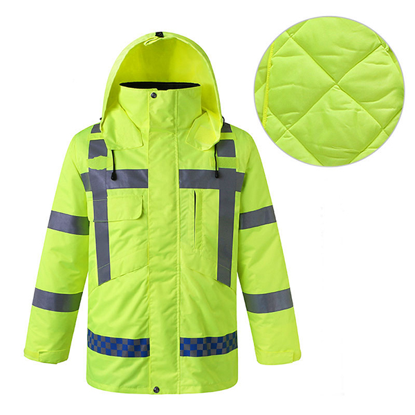 cnss反光棉衣冬季加厚反光防寒服道路交通安全熒光棉衣外套