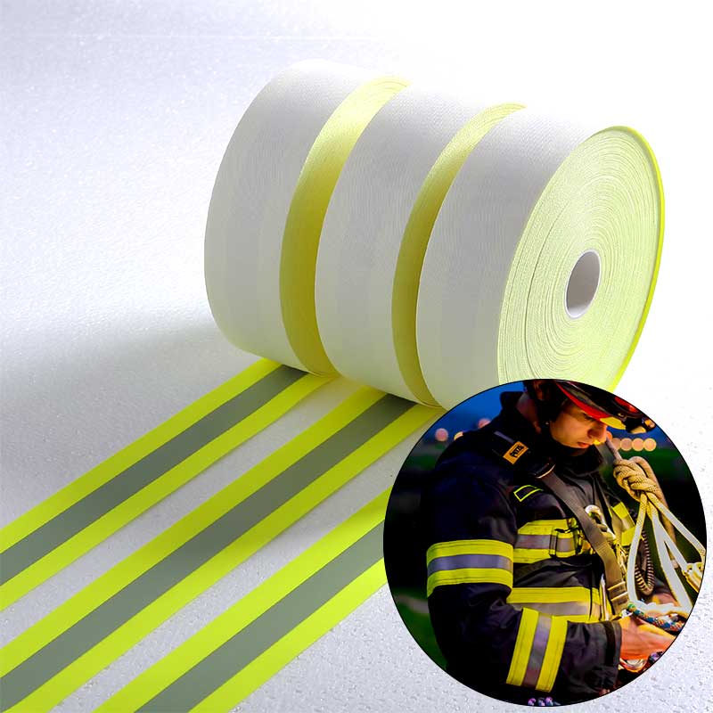 全棉熒光黃阻燃警示帶
